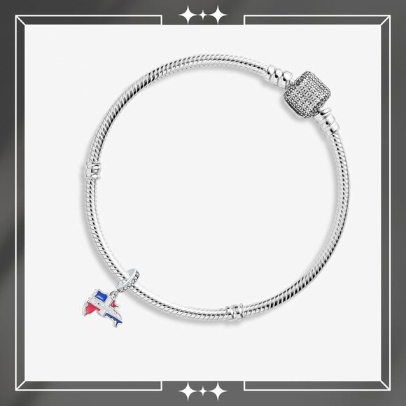 Dominican Republic Dangle Charm Sterling Silver Gift for Women - Picture 9 of 9